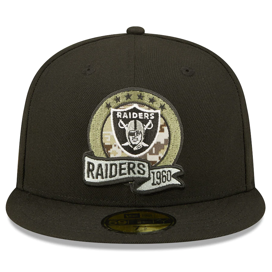 New Era Las Vegas Raiders Salute To Service 59FIFTY Fitted Hat 2022