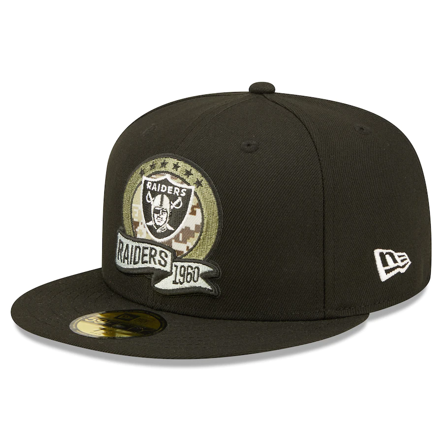 New Era Las Vegas Raiders Salute To Service 59FIFTY Fitted Hat 2022