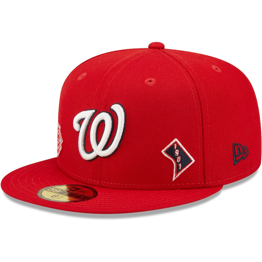 New Era Washington Nationals Identity 59Fifty Fitted Hat-Red