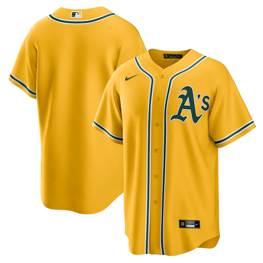Nike Oakland Athletics Alternate Replica Team Jersey - Gold