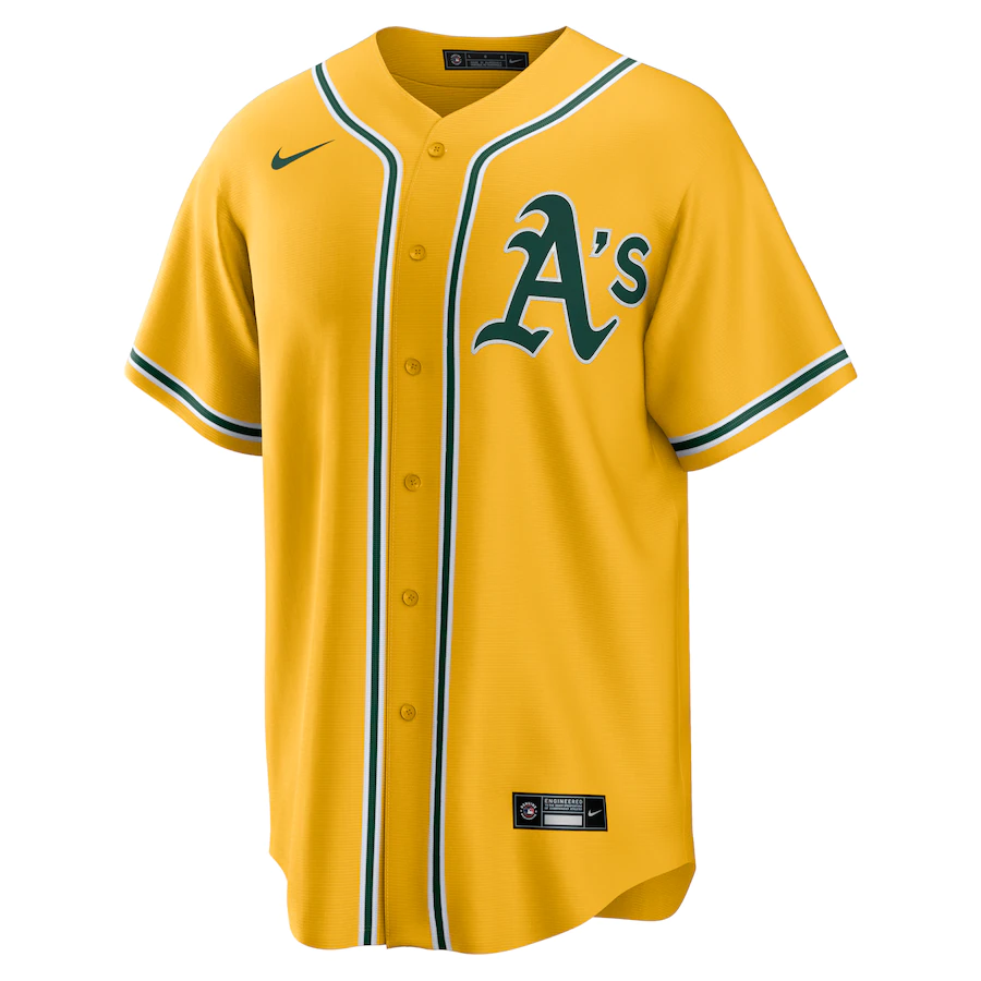 Nike Oakland Athletics Alternate Replica Team Jersey - Gold