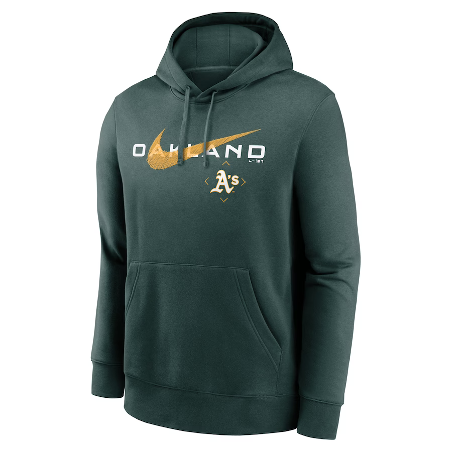 Men's Oakland Athletics Nike Green Swoosh NeighborHOOD Pullover Hoodie