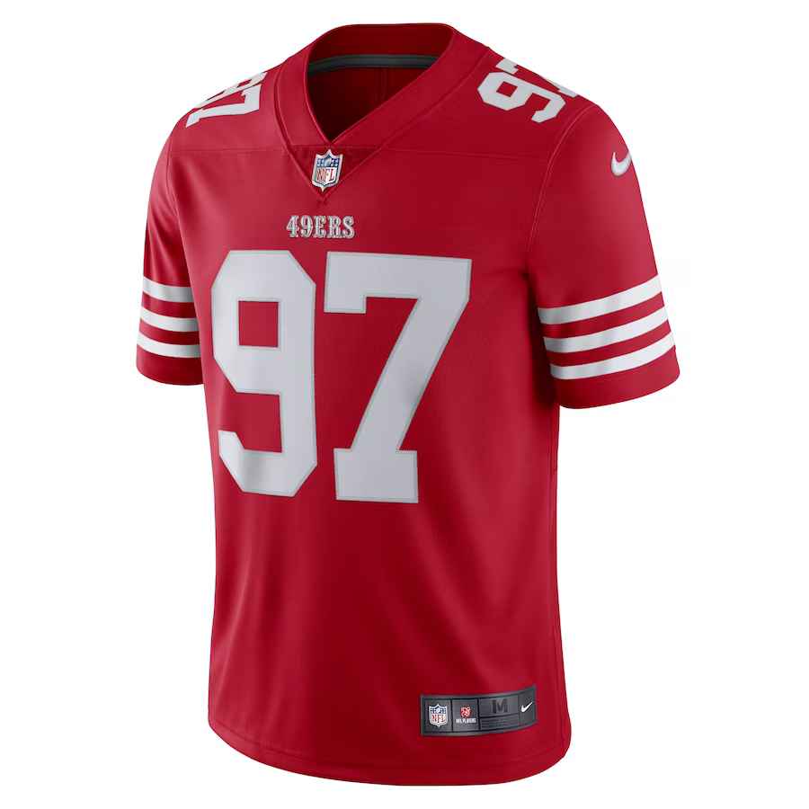 Nike Men's San Francisco 49ers Bosa #97 Vapor Limited Jersey– Scarlet