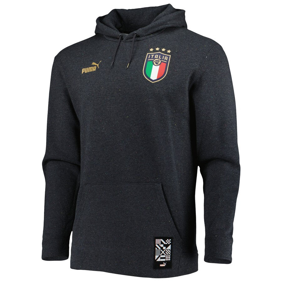 Italy National Team Puma FtblCulture Pullover Hoodie - Heathered Charcoal