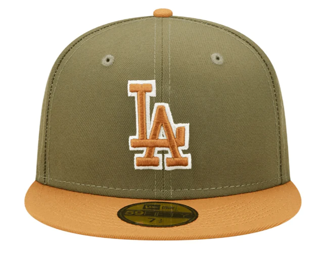New Era Los Angeles Dodgers Two-Tone Color Pack 59Fifty Fitted Hat-Olive/Tan