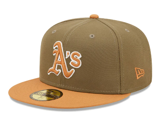 New Era Oakland Athletics Two-Tone 59FIFTY Fitted Hat-Olive/Tan