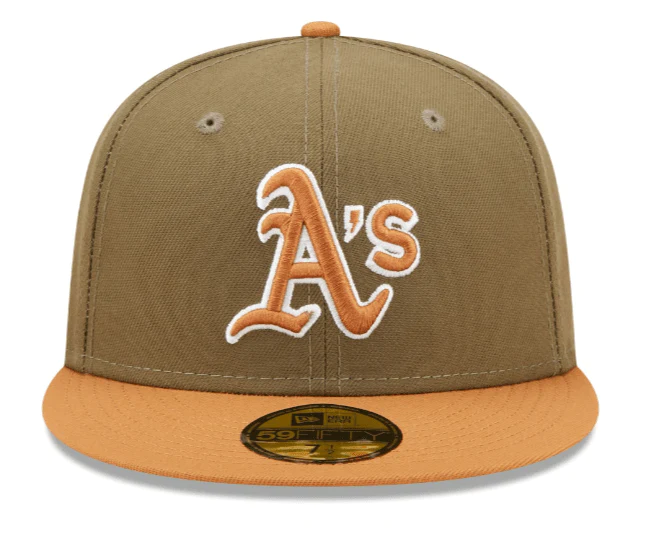 New Era Oakland Athletics Two-Tone 59FIFTY Fitted Hat-Olive/Tan