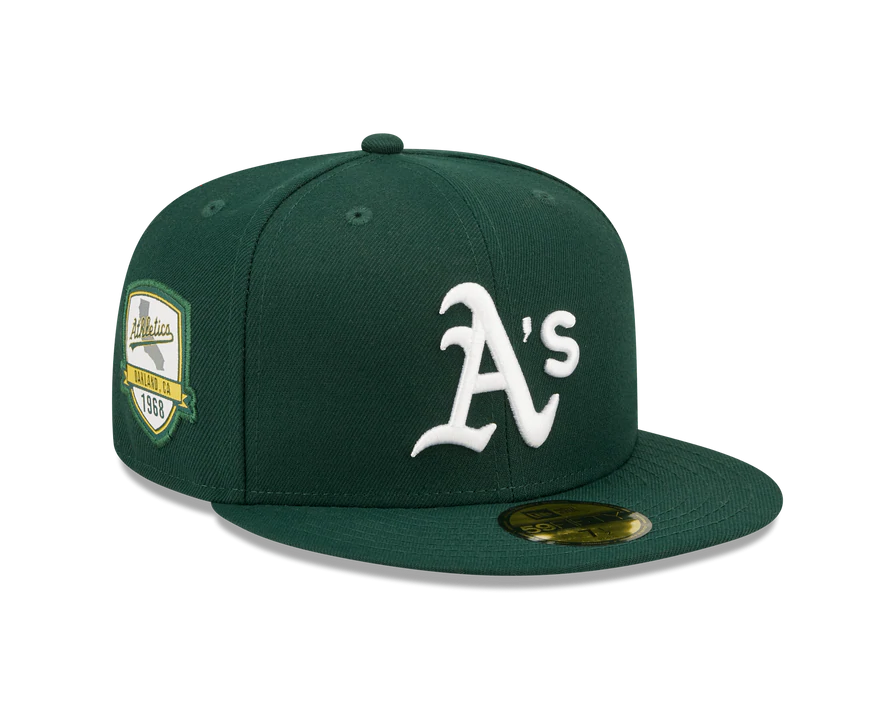 NEW ERA OAKLAND ATHLETICS INAUGURAL SEASON PATCH 59FIFTY FITTED HAT