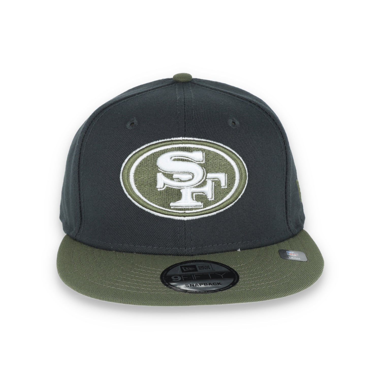 New Era San Francisco 49ers 2-Tone Color Pack 9FIFTY Snapback Hat-Grey/Olive