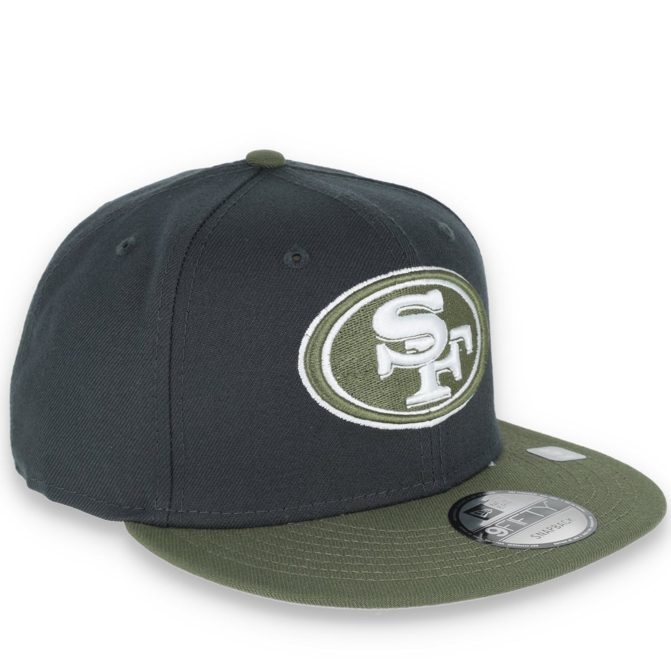 New Era San Francisco 49ers 2-Tone Color Pack 9FIFTY Snapback Hat-Grey/Olive