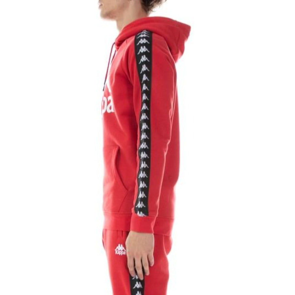 Kappa Men's 222 Banda Hurtado Hoodie Sweatshirt - Red/Black