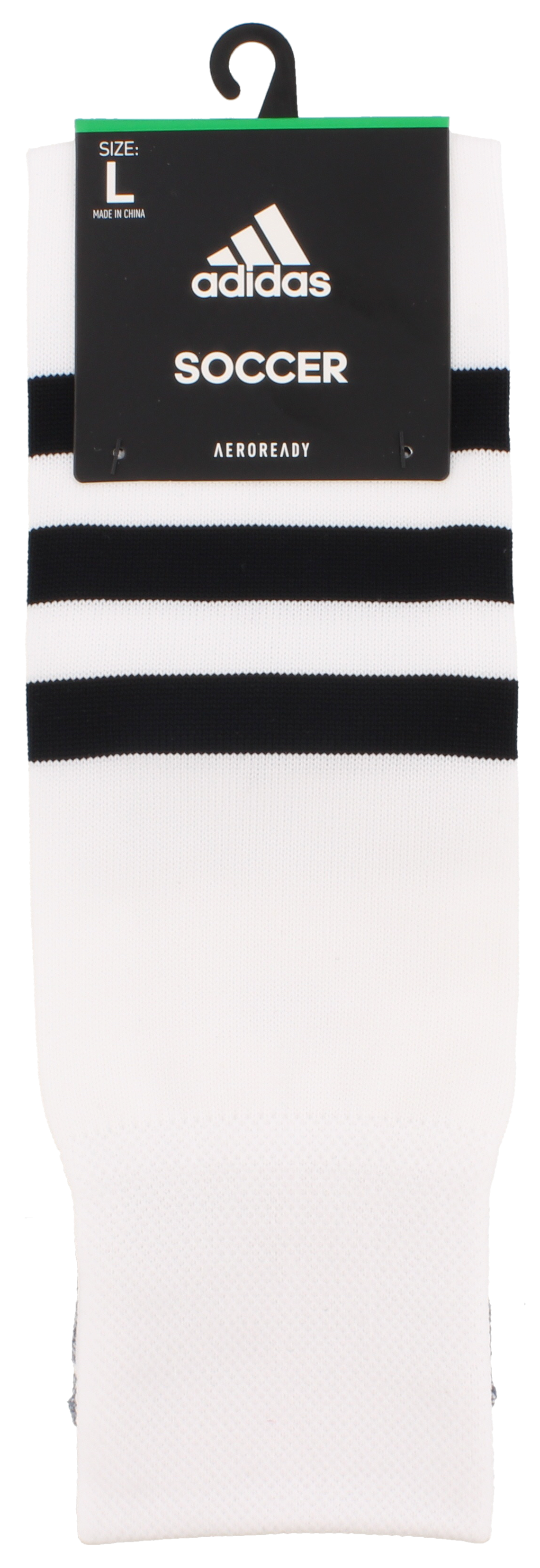 ADIDAS 3 STRIPE HOOP SOCKS-WHITE/BLACK