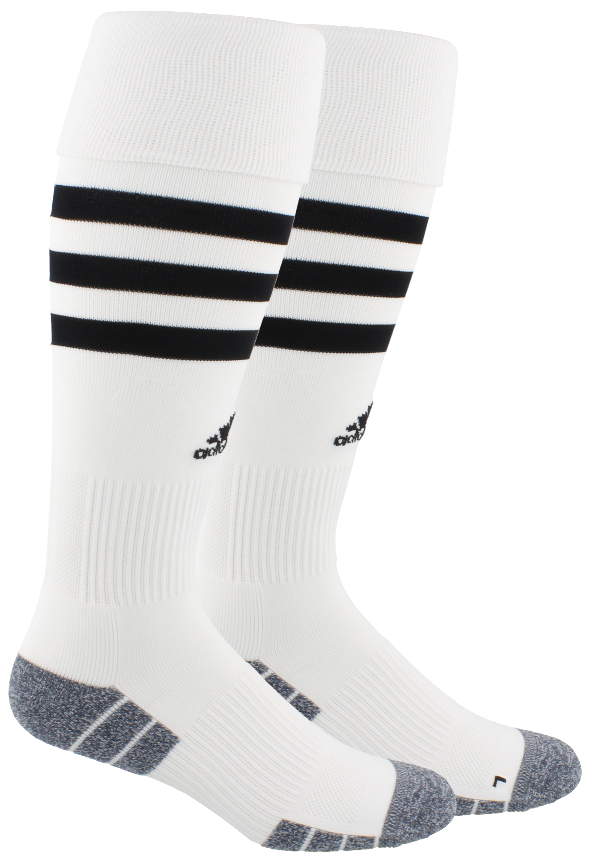 ADIDAS 3 STRIPE HOOP SOCKS-WHITE/BLACK