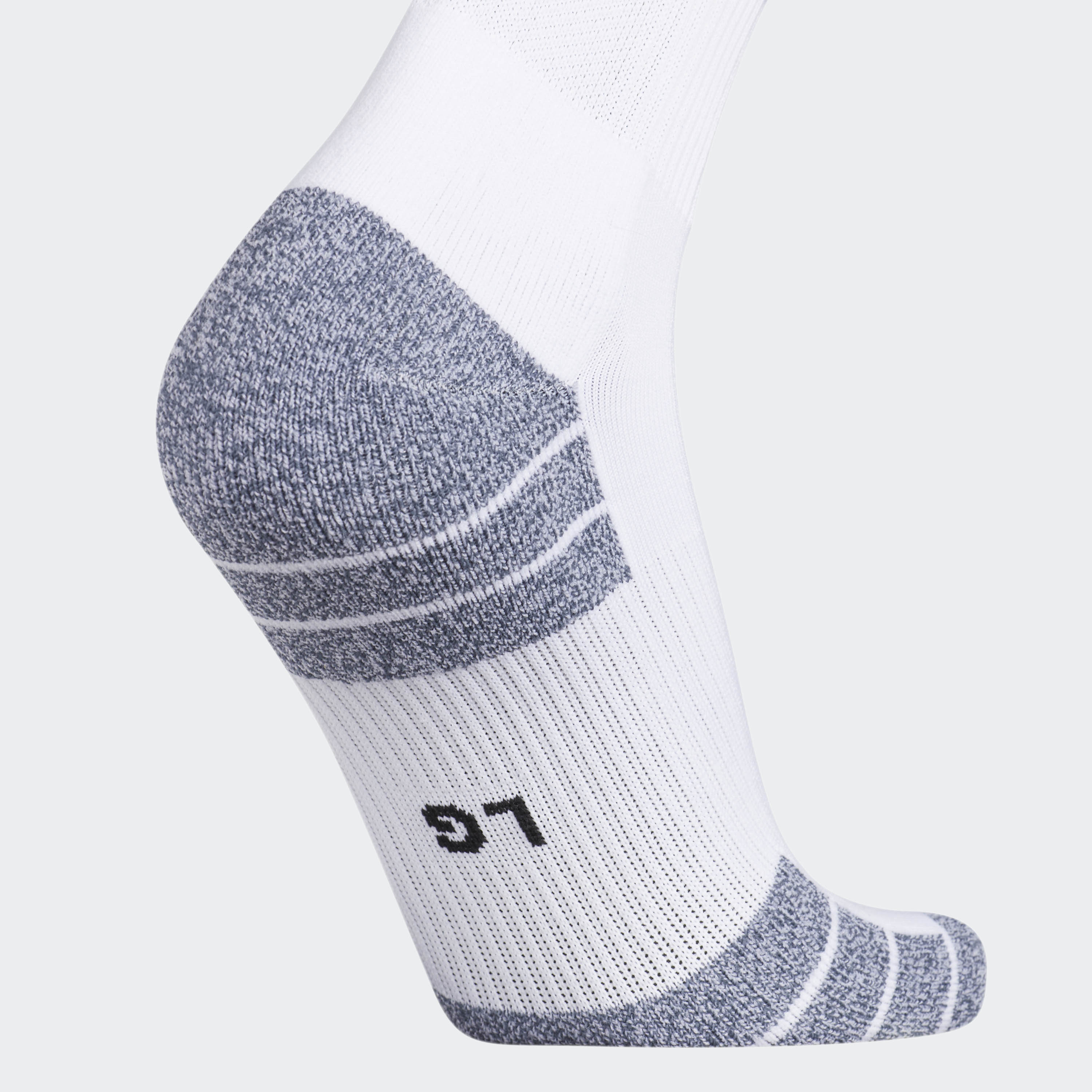 ADIDAS 3 STRIPE HOOP SOCKS-WHITE/BLACK