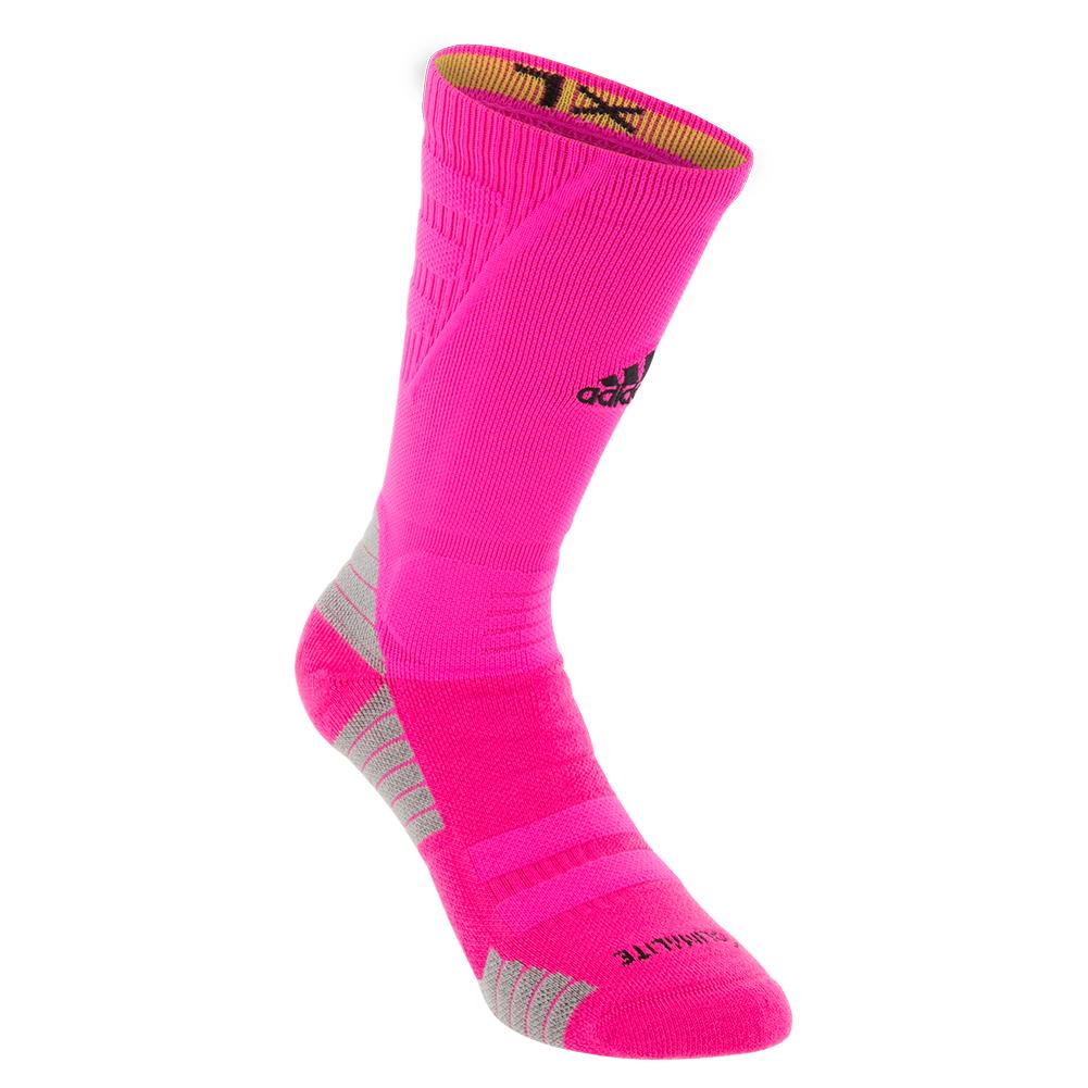 ADIDAS ALPHASKIN CREW SOCKS- HOT PINK