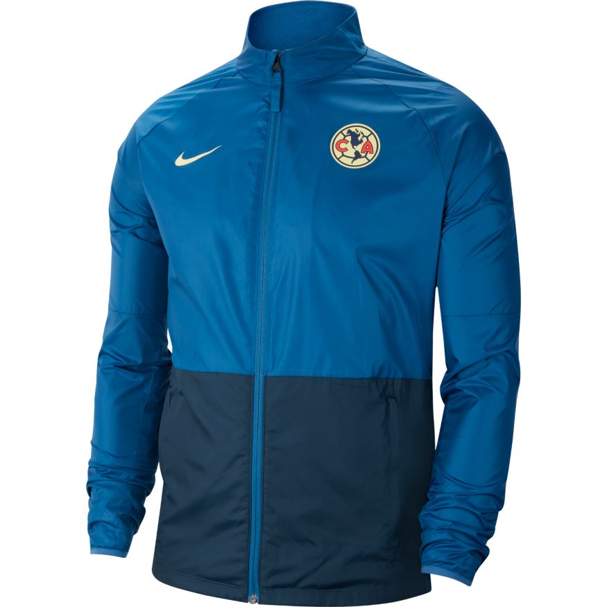 Nike Men's Club America Repel Academy Soccer Jacket - Industrial Blue/Lemon Chiffon