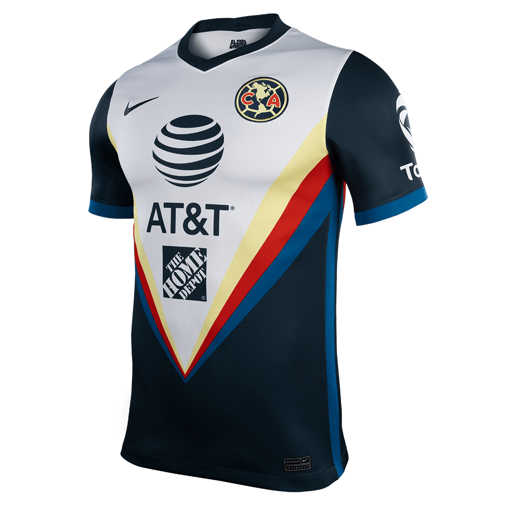 Nike Men's Club America Stadium Away Jersey 20/21 - Armory Navy/White/Armory Navy