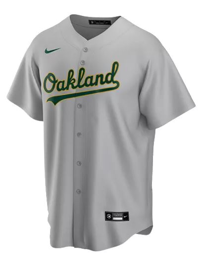 Nike Men's Oakland Athletics Grey 2020 Replica Team Jersey