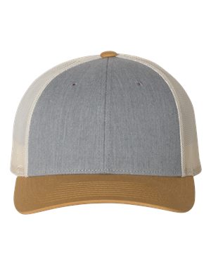 Low Pro Trucker Cap- Heather Grey/Birch/Amber Gold