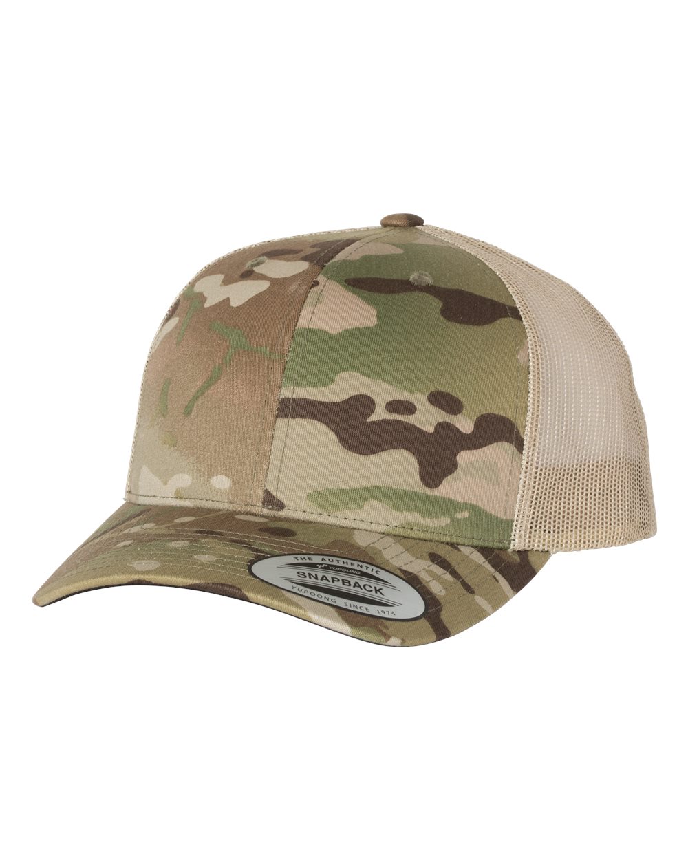 Classics™ Six-Panel Retro Trucker Cap-Multicam Green/Khaki