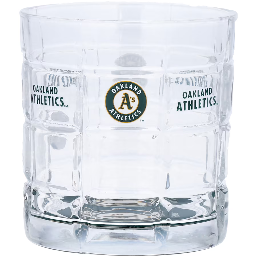 Oakland Athletics Bottom Up Squared Rocks Glass