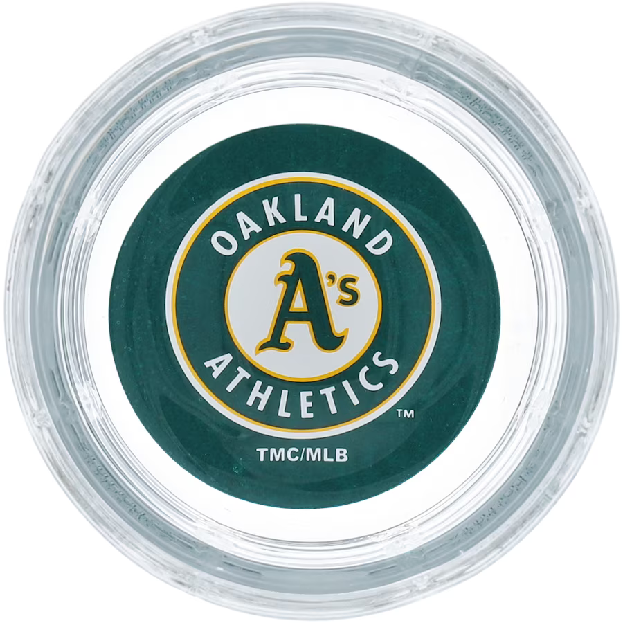 Oakland Athletics Bottom Up Squared Rocks Glass