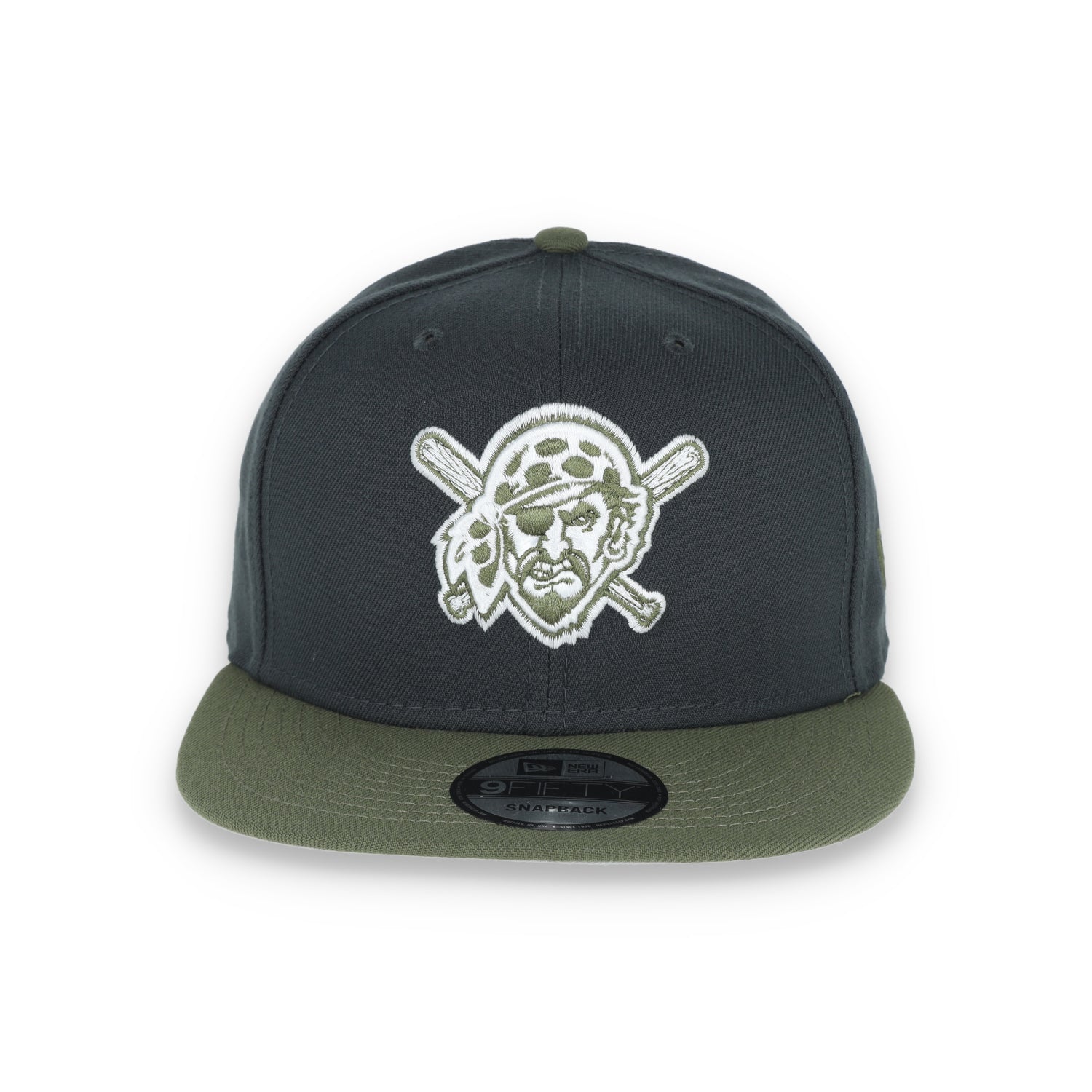 New Era Pittsburgh Pirates 2-Tone Color Pack 9FIFTY Snapback Hat - Grey/Olive