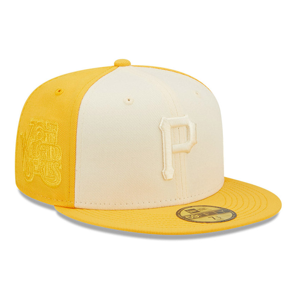 NEW ERA PITTSBURH PIRATES 2-TONE 59FIFTY FITTED HAT-YELLOW/CREAM