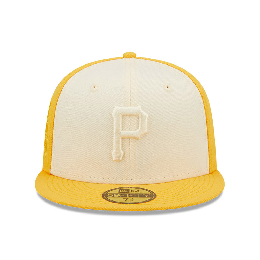 NEW ERA PITTSBURH PIRATES 2-TONE 59FIFTY FITTED HAT-YELLOW/CREAM