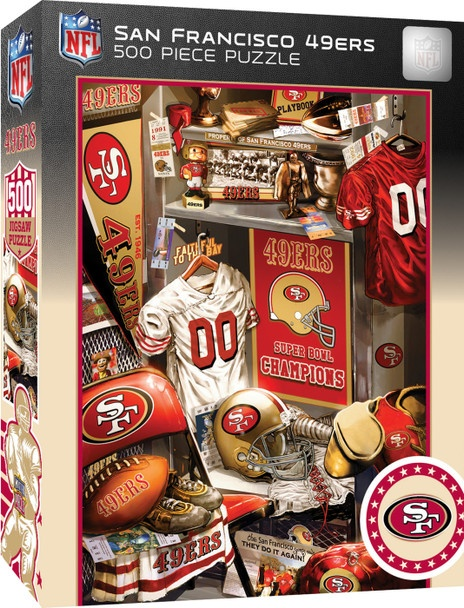 San Francisco 49Ers Locker Room - 500 Piece Nfl Sports Puzzle