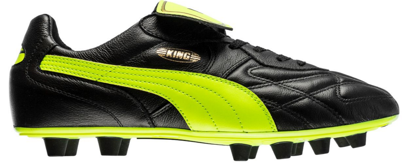 Puma King Top M.I.I FG - Black/Neon Yellow