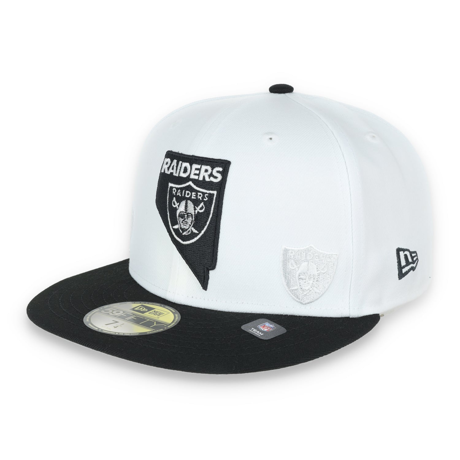 New Era Las Vegas Raiders State E1 59FIFTY Fitted Hat-White/Black