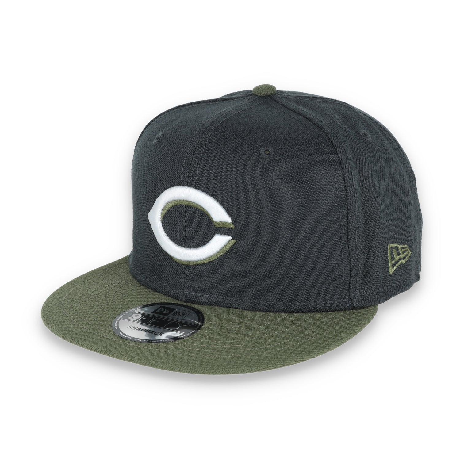 New Era Cincinnati Reds 2-Tone Color Pack 9FIFTY Snapback Hat- Grey/Olive