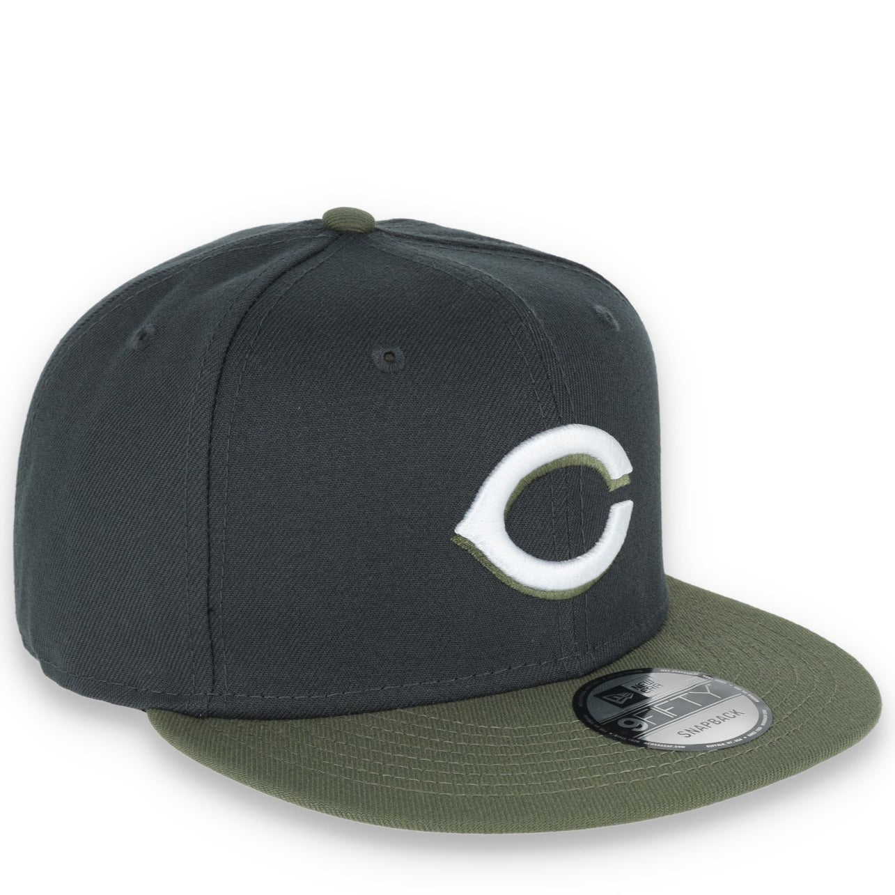 New Era Cincinnati Reds 2-Tone Color Pack 9FIFTY Snapback Hat- Grey/Olive