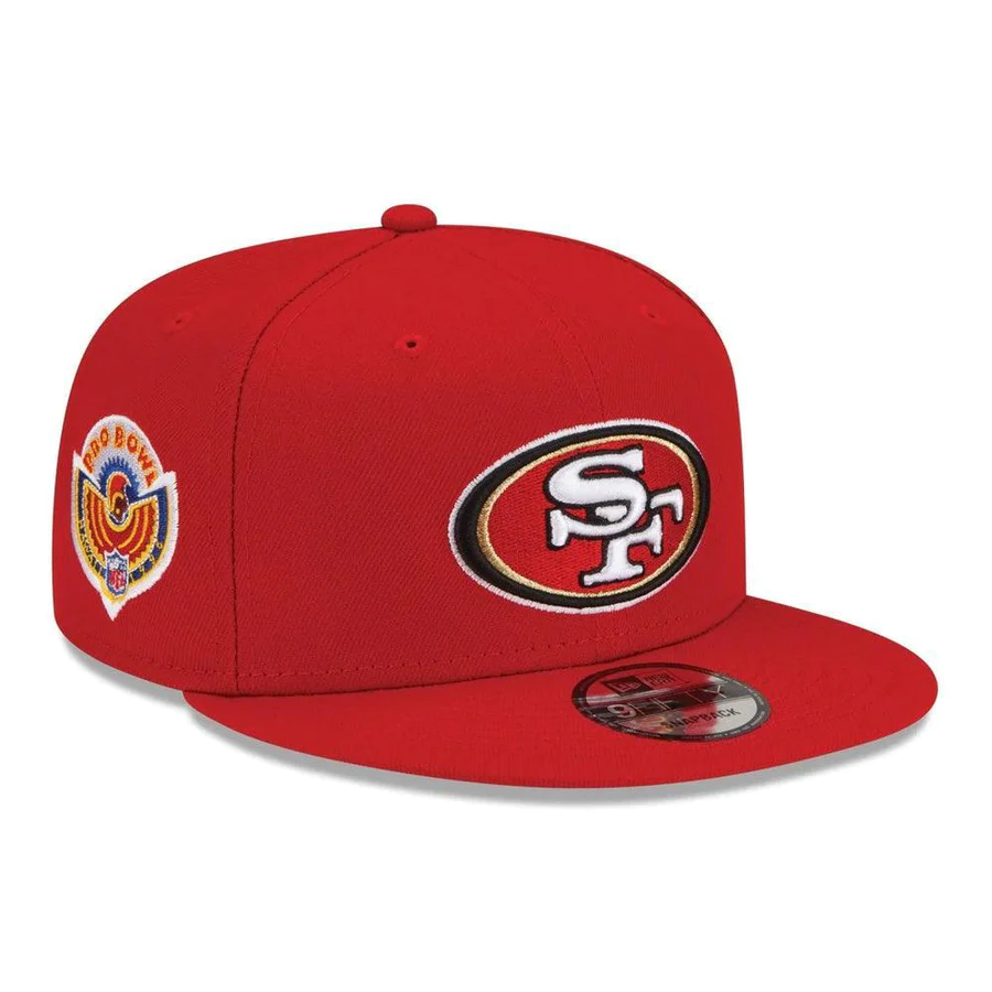 NEW ERA SAN FRANCISCO 49ERS 1996 PRO BOWL SIDE PATCH 9FIFTY SNAPBACK HAT - SCARLET