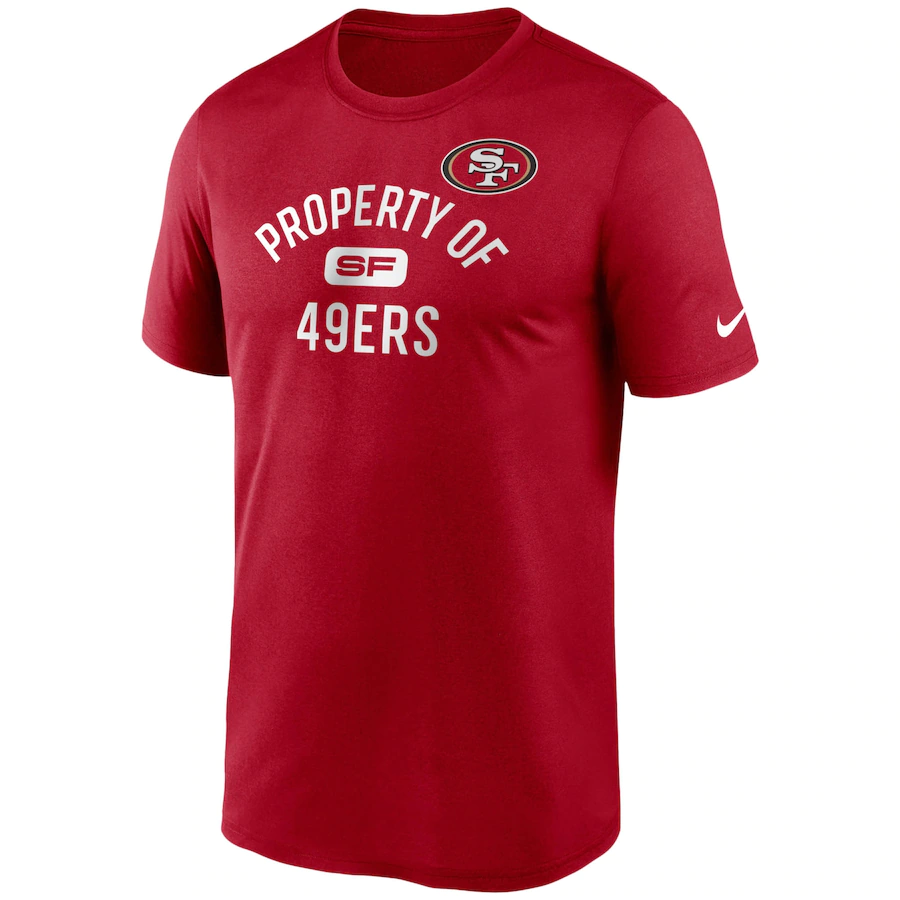 San San Francisco 49ers Nike Property Of Legend Performance T-Shirt –SCARLET