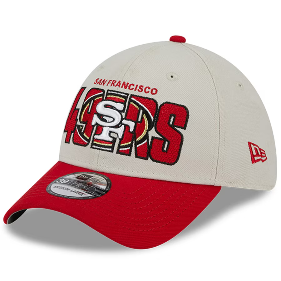 New Era San Francisco 49ERS 2023 NFL Draft 39THIRTY Flex Hat - Stone/Red