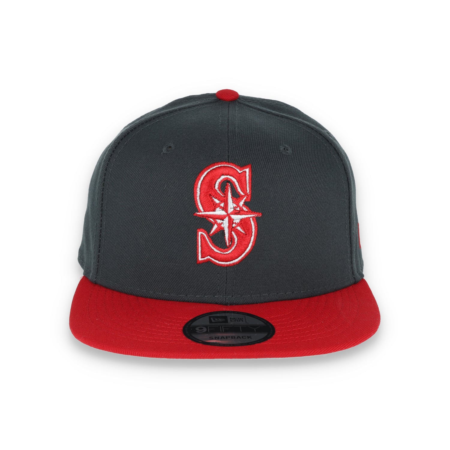 New Era Seattle Mariners 2-Tone Color Pack 9FIFTY Snapback Hat-Grey/Scarlet