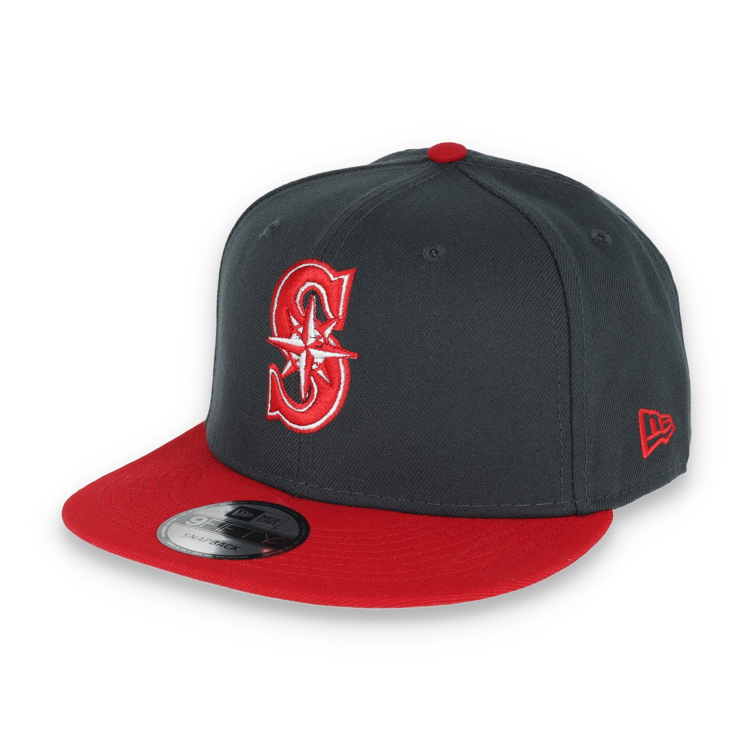 New Era Seattle Mariners 2-Tone Color Pack 9FIFTY Snapback Hat-Grey/Scarlet