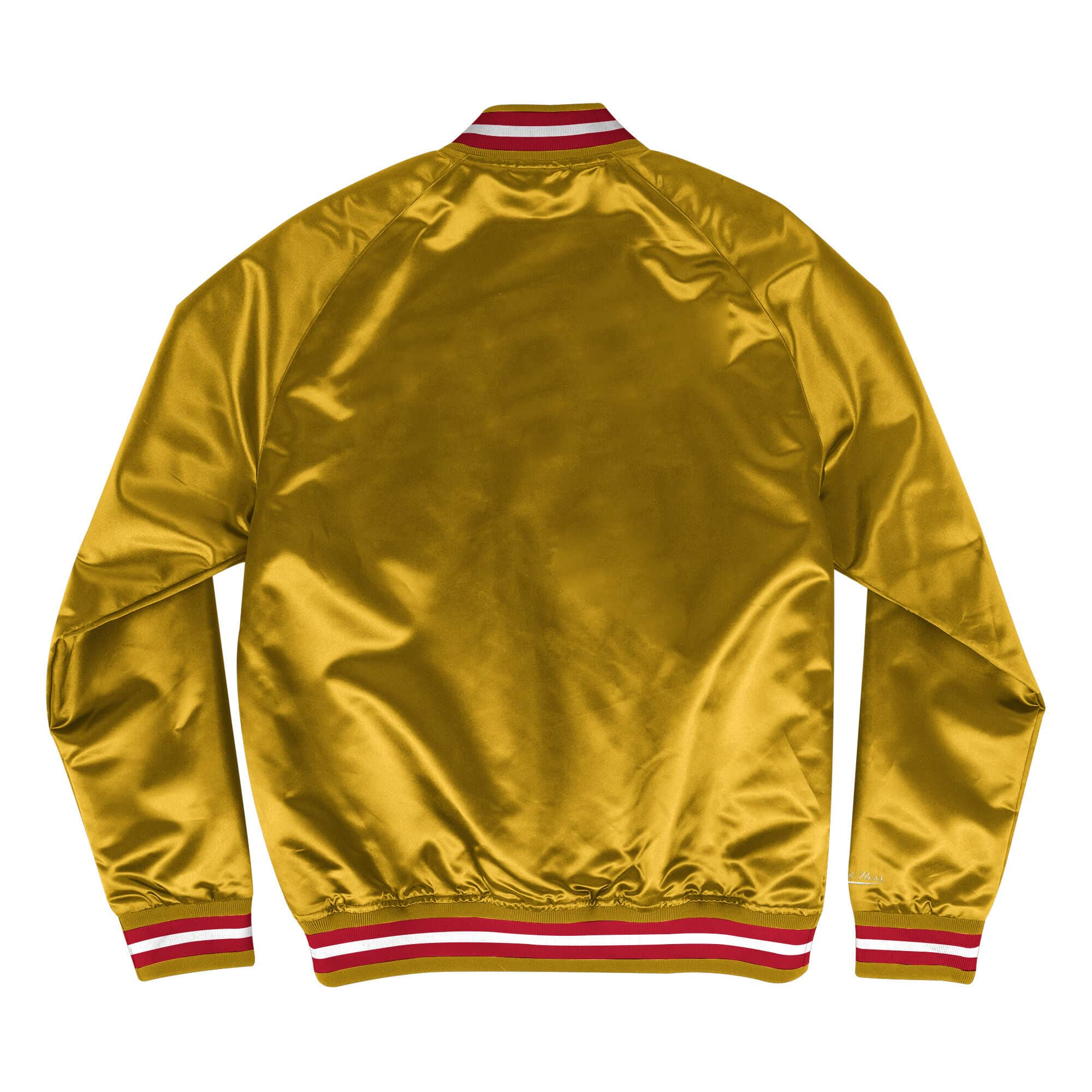 Mitchell & Ness San Francisco 49ers Lightweight Satin Jacket-Gold