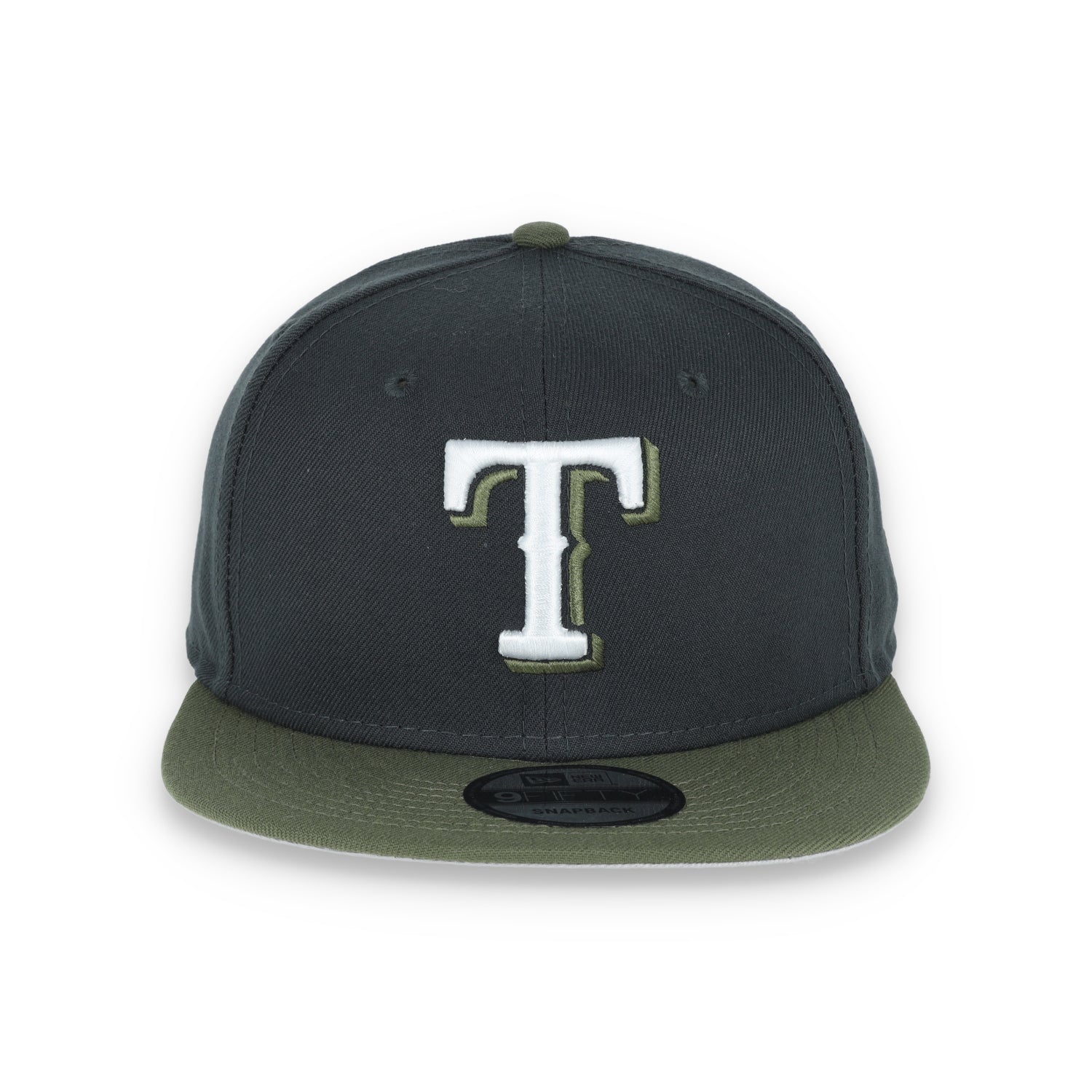 New Era Texas Rangers 2-Tone Color Pack Snapback Hat - Grey/Olive