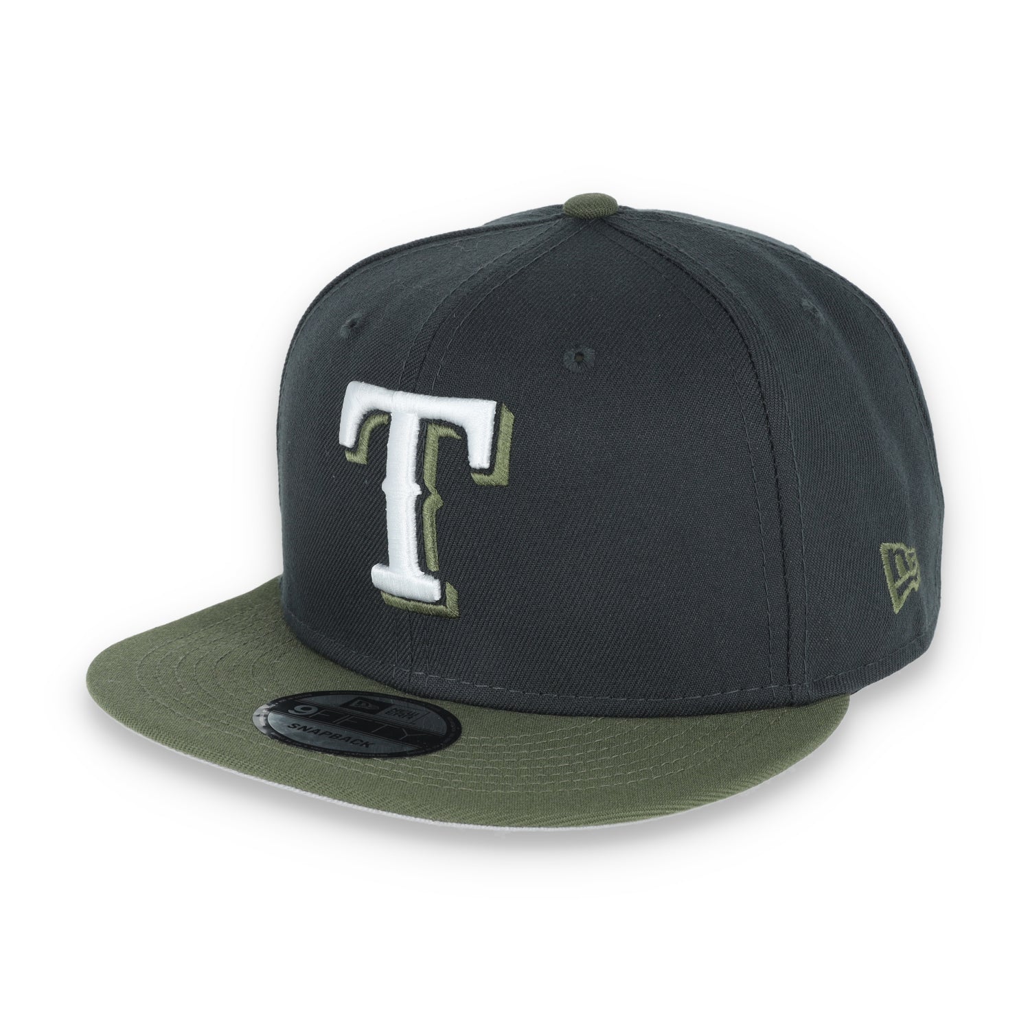 New Era Texas Rangers 2-Tone Color Pack Snapback Hat - Grey/Olive