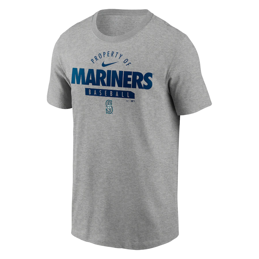 Nike Seattle Mariners Primetime Property Of Practice T-Shirt - Heathered Gray