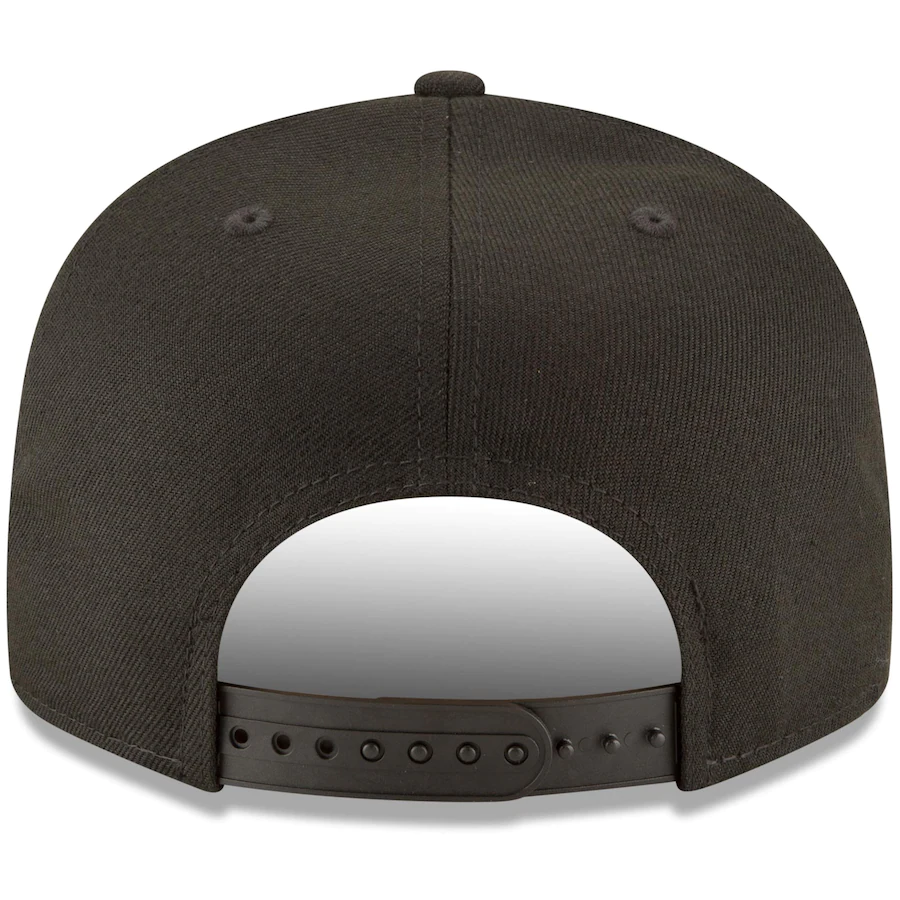 Pittsburgh Pirates New Era Black on Black 9FIFTY Team Snapback Adjustable Hat - Black