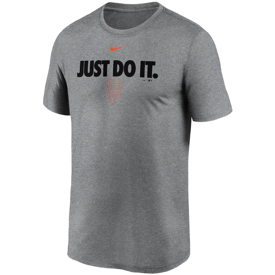 Nike San Francisco Youth Giants Team Just Do It Legend Performance T-Shirt - Gray