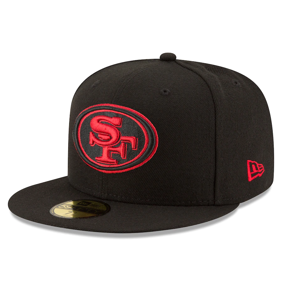 San Francisco 49ers New Era Alternate Logo Omaha 59FIFTY Fitted Hat - Black