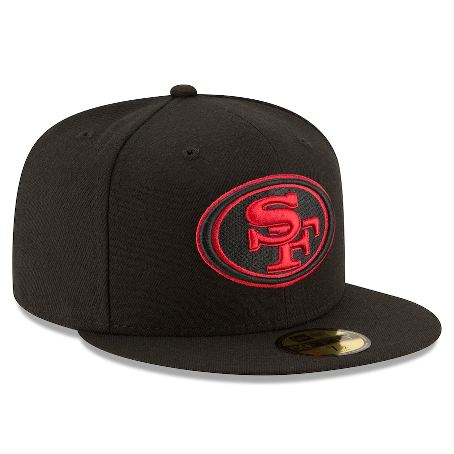 San Francisco 49ers New Era Alternate Logo Omaha 59FIFTY Fitted Hat - Black