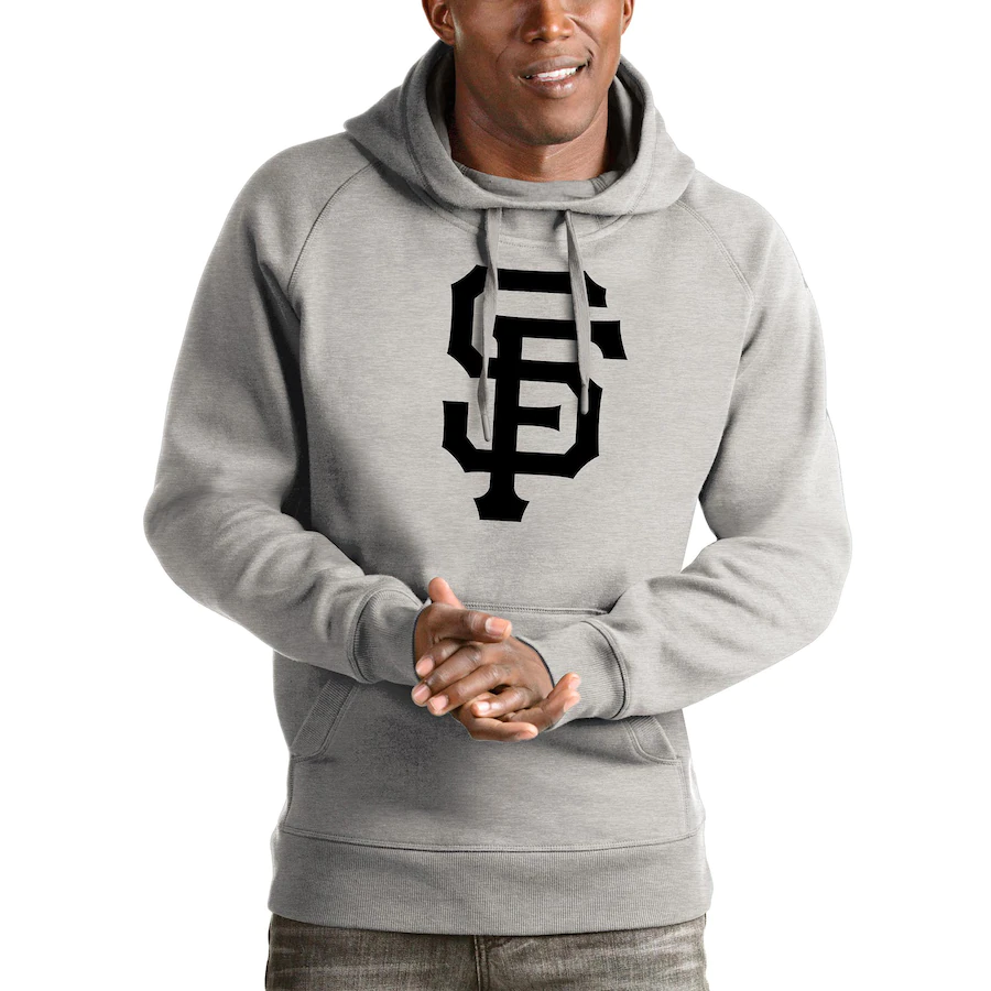 Antigua San Francisco Giants Victory Pullover Hoodie - GRAY