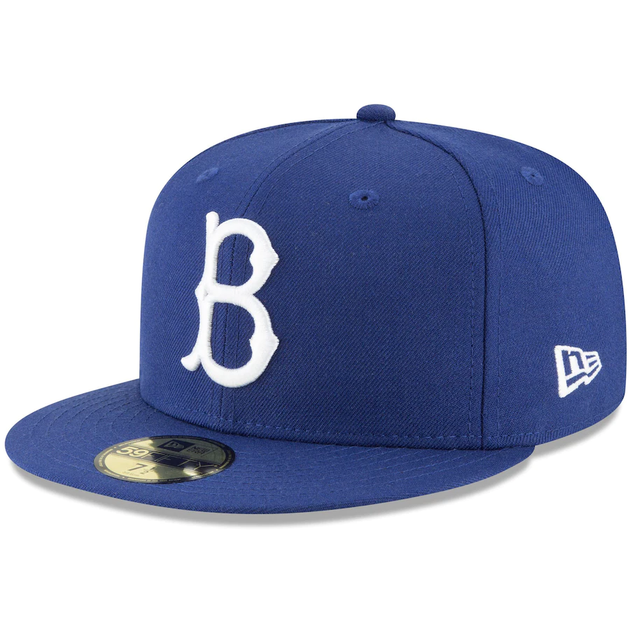 New Era Brooklyn Dodgers Cooperstown Collection Logo 59FIFTY Fitted Hat - Royal