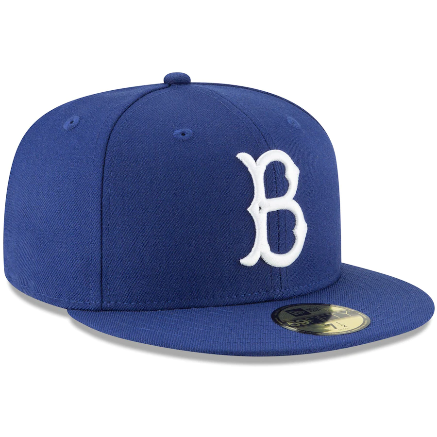 New Era Brooklyn Dodgers Cooperstown Collection Logo 59FIFTY Fitted Hat - Royal